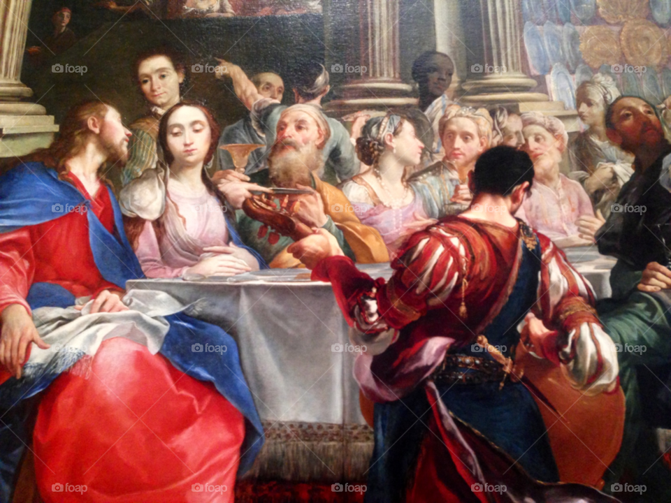 people table art painting by mengzishiliu