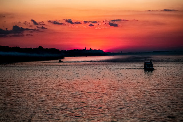Evening at the Danube river