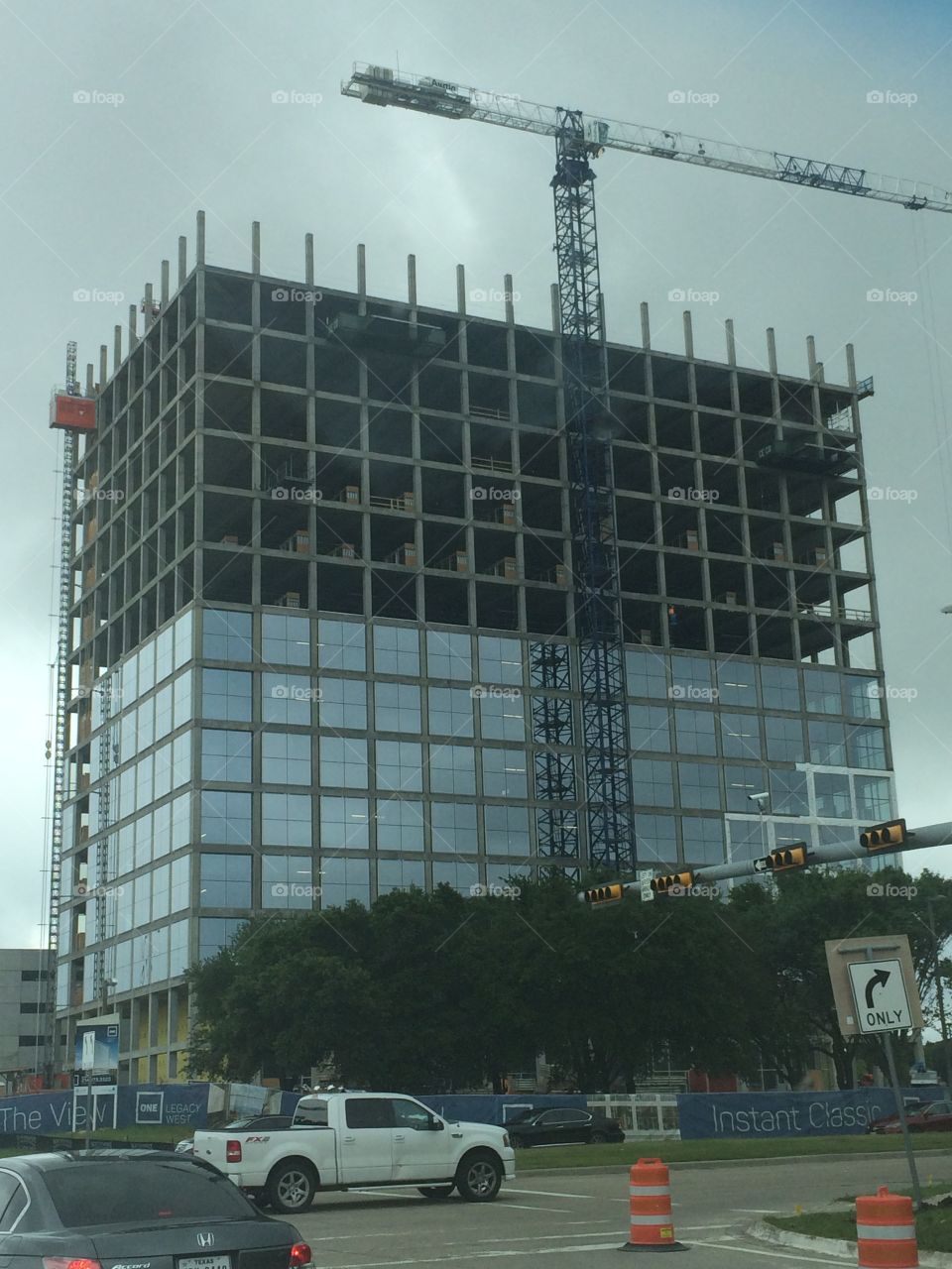 Construction of a high rise building. 
