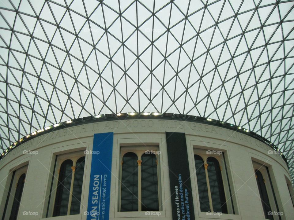 roof architecture of British Museum in London