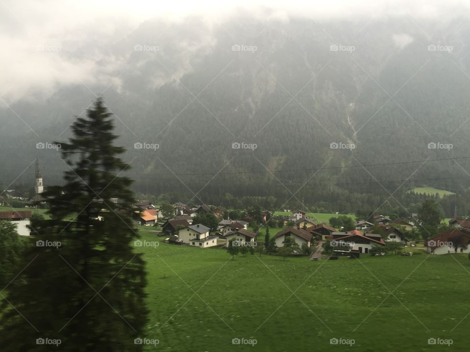 Alpes desde el tren