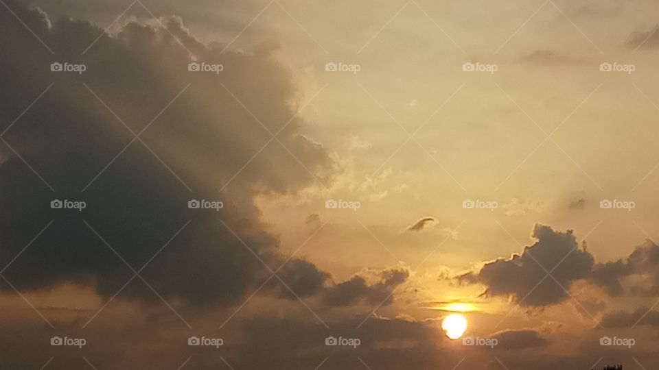 the sunset on the sky evening click very beauty