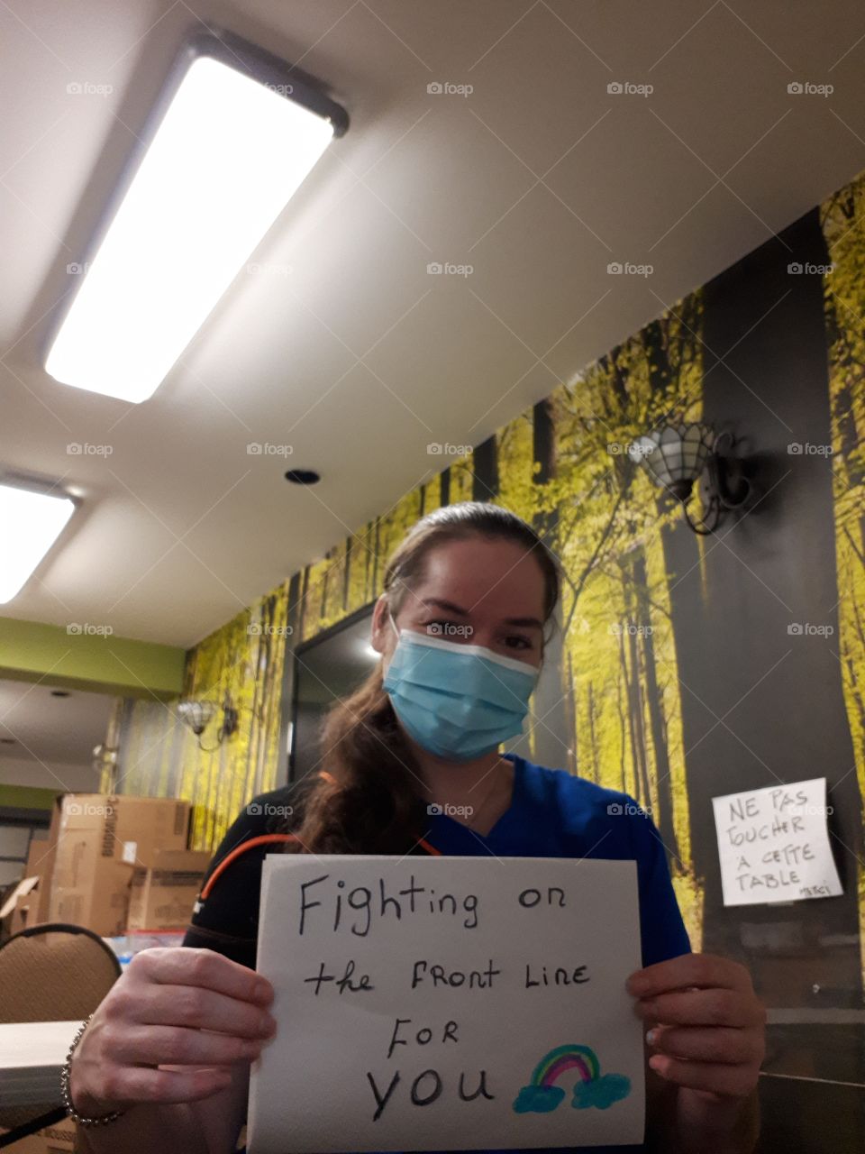 Put your mask on please. 