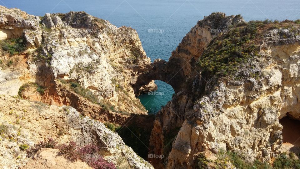 lagos Portugal . rocks in the Algarve Portugal 
