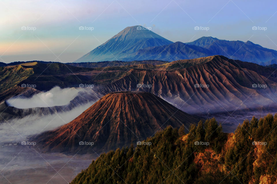 Morning view at Mt.Bromo, east Java, Indonesia.