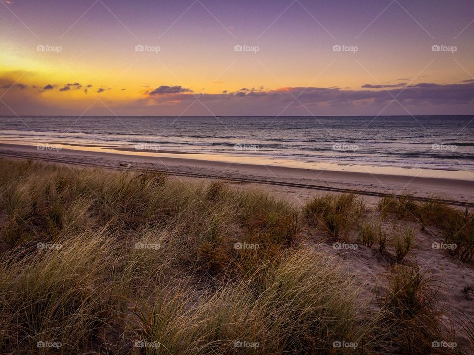 Beach Sunset New Zealand

