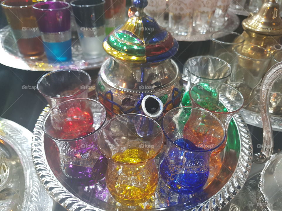 Moroccan tea pot set