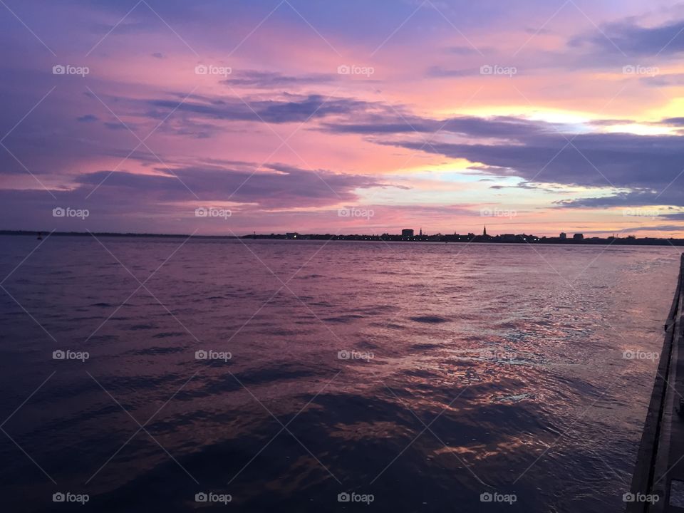 Charleston Skyline sunset 