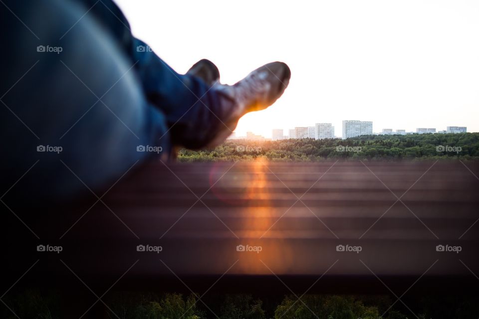 People, Landscape, Sunset, Water, Light