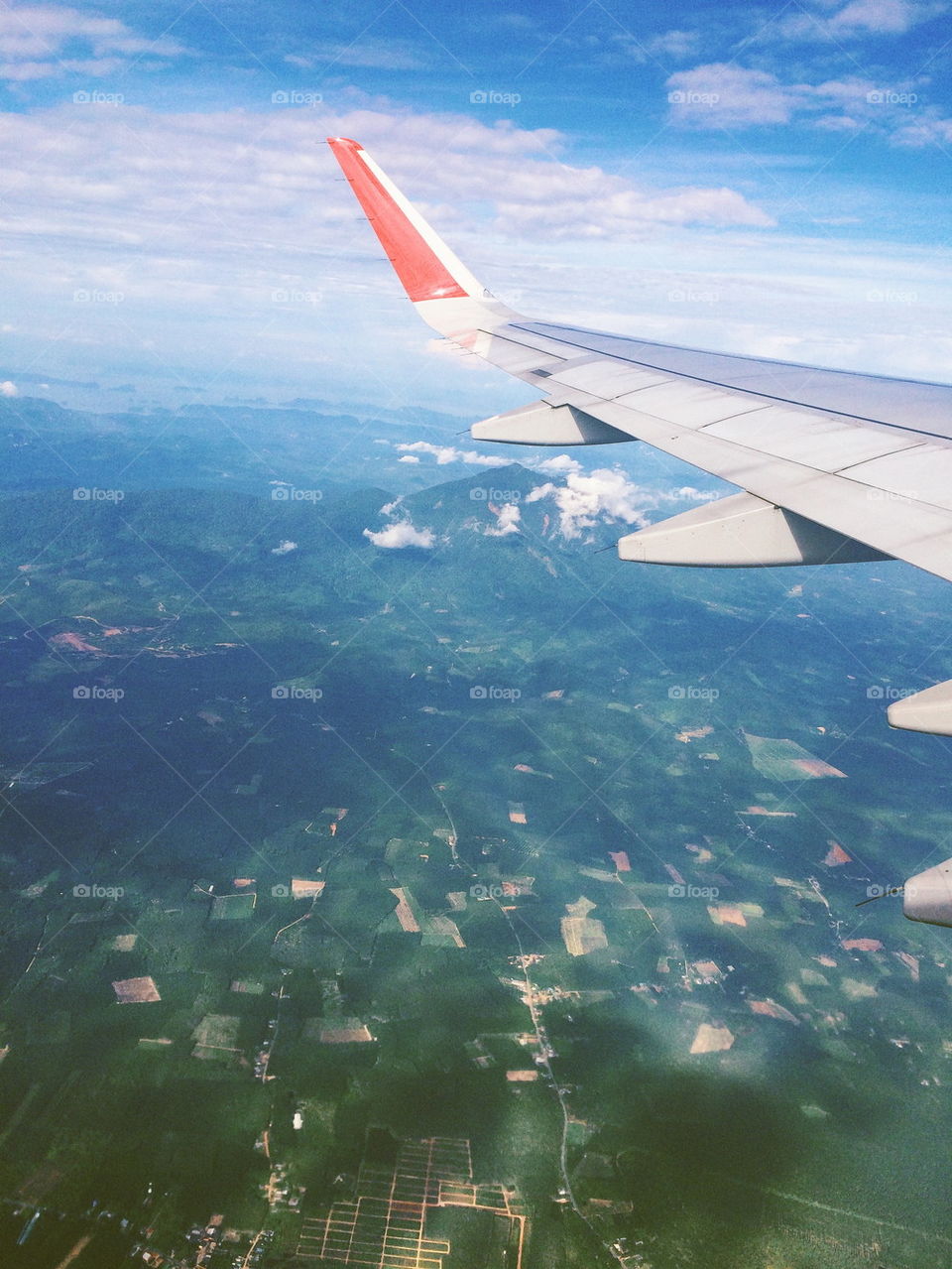 flight over thailand