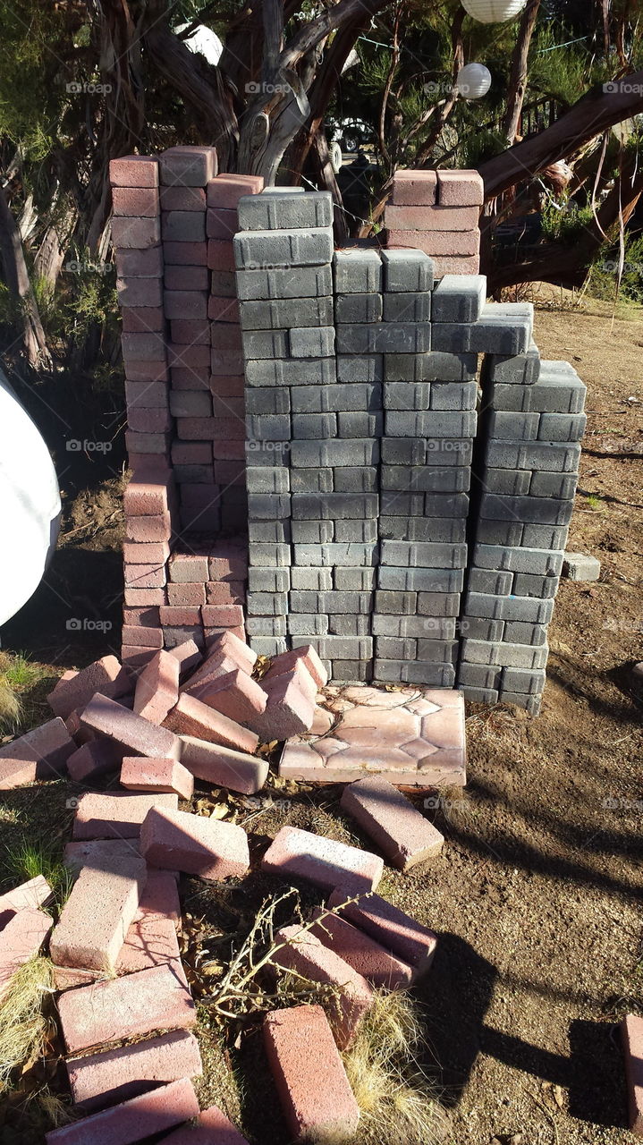 stacks of bricks