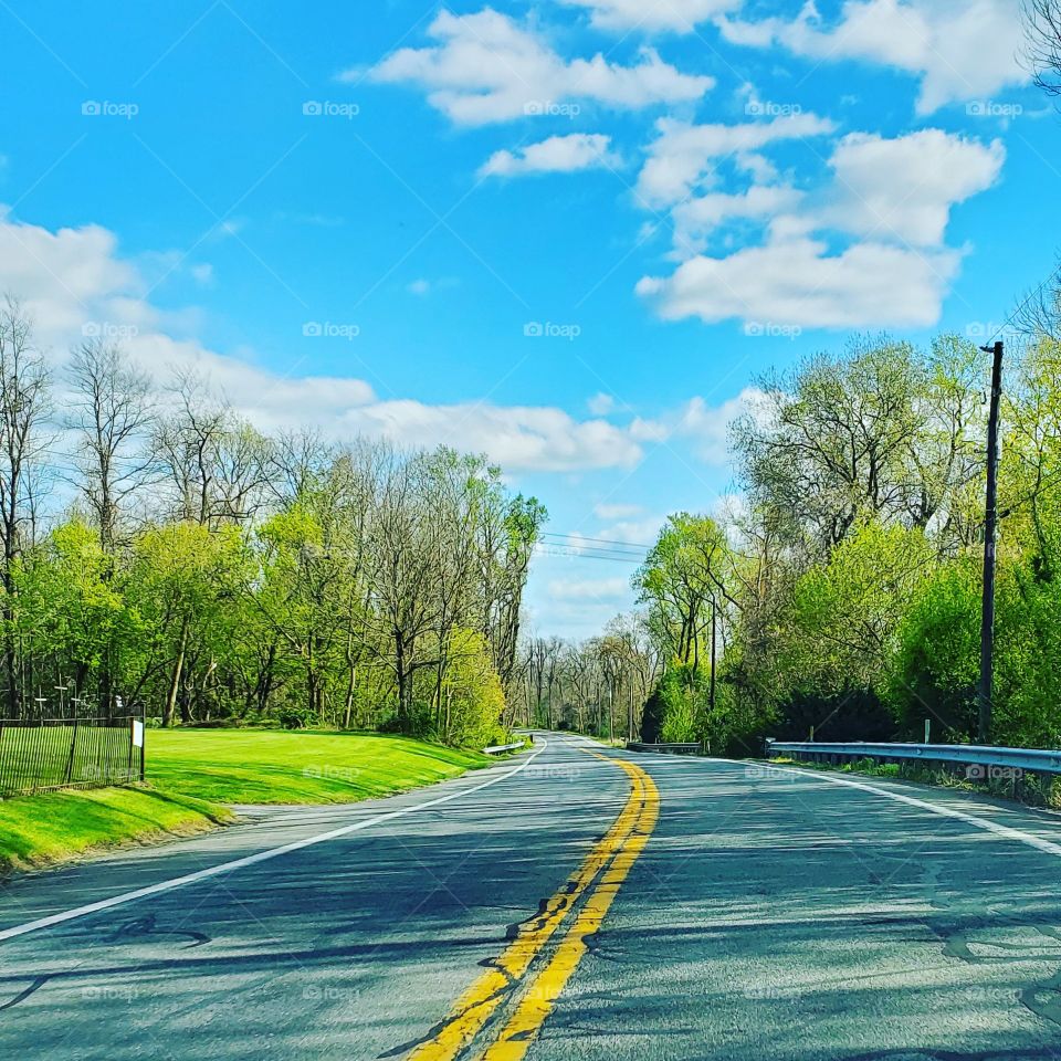 clear road on a sunnyday