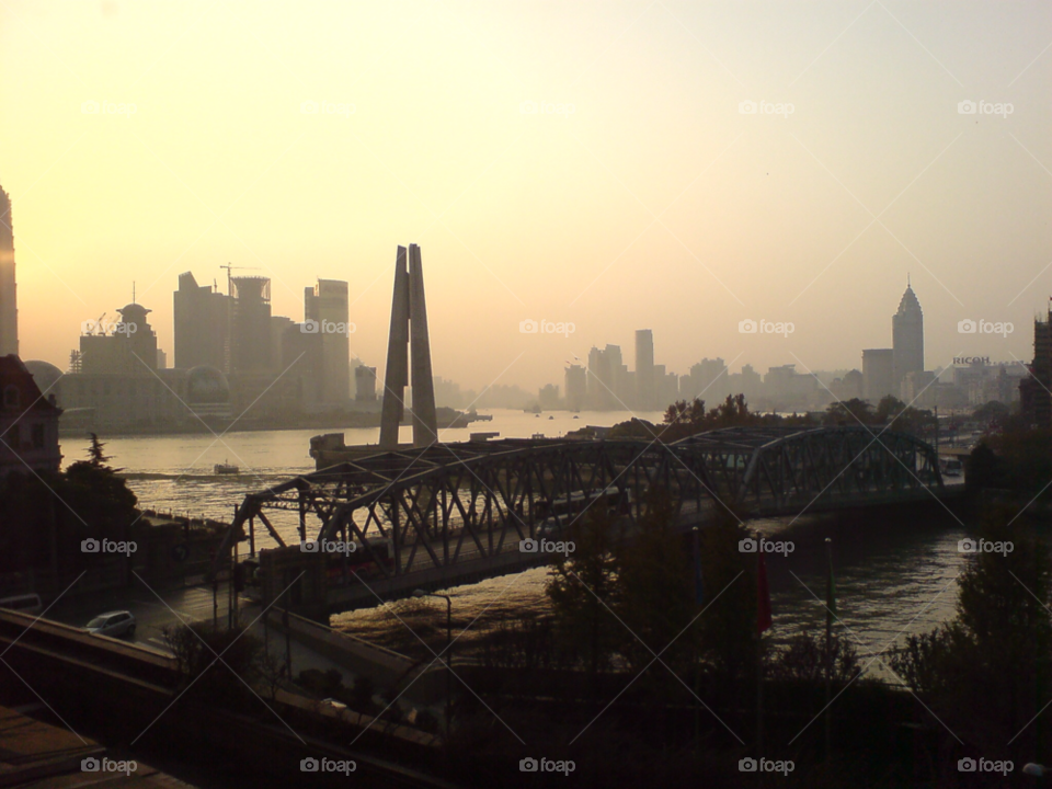 city china skyline shanghai by Barbman