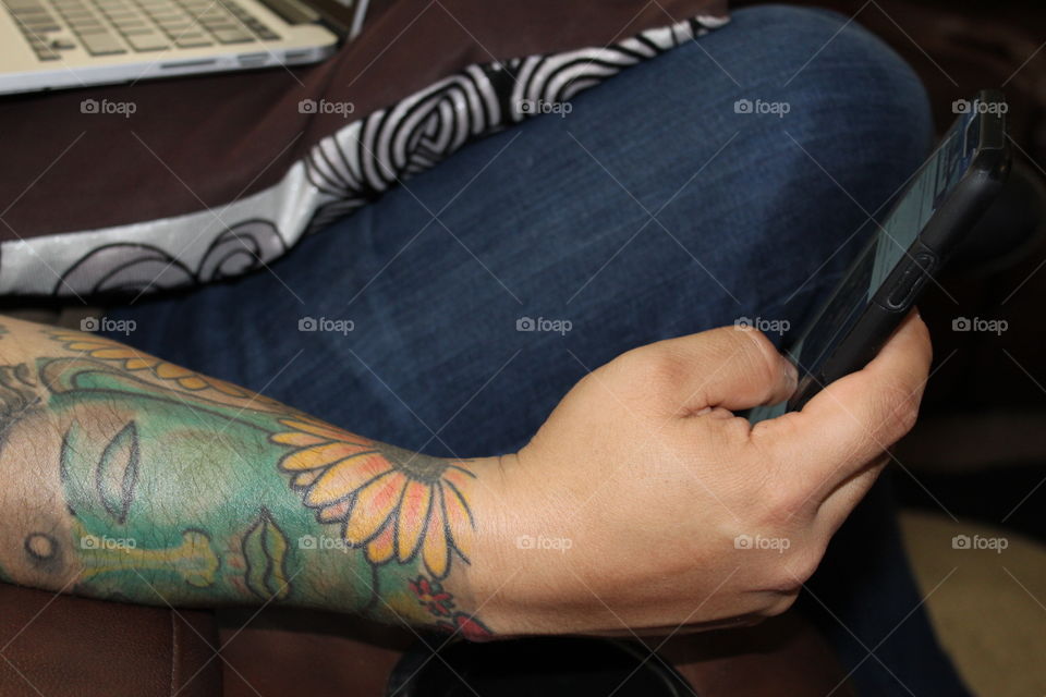 Tattooed arm 