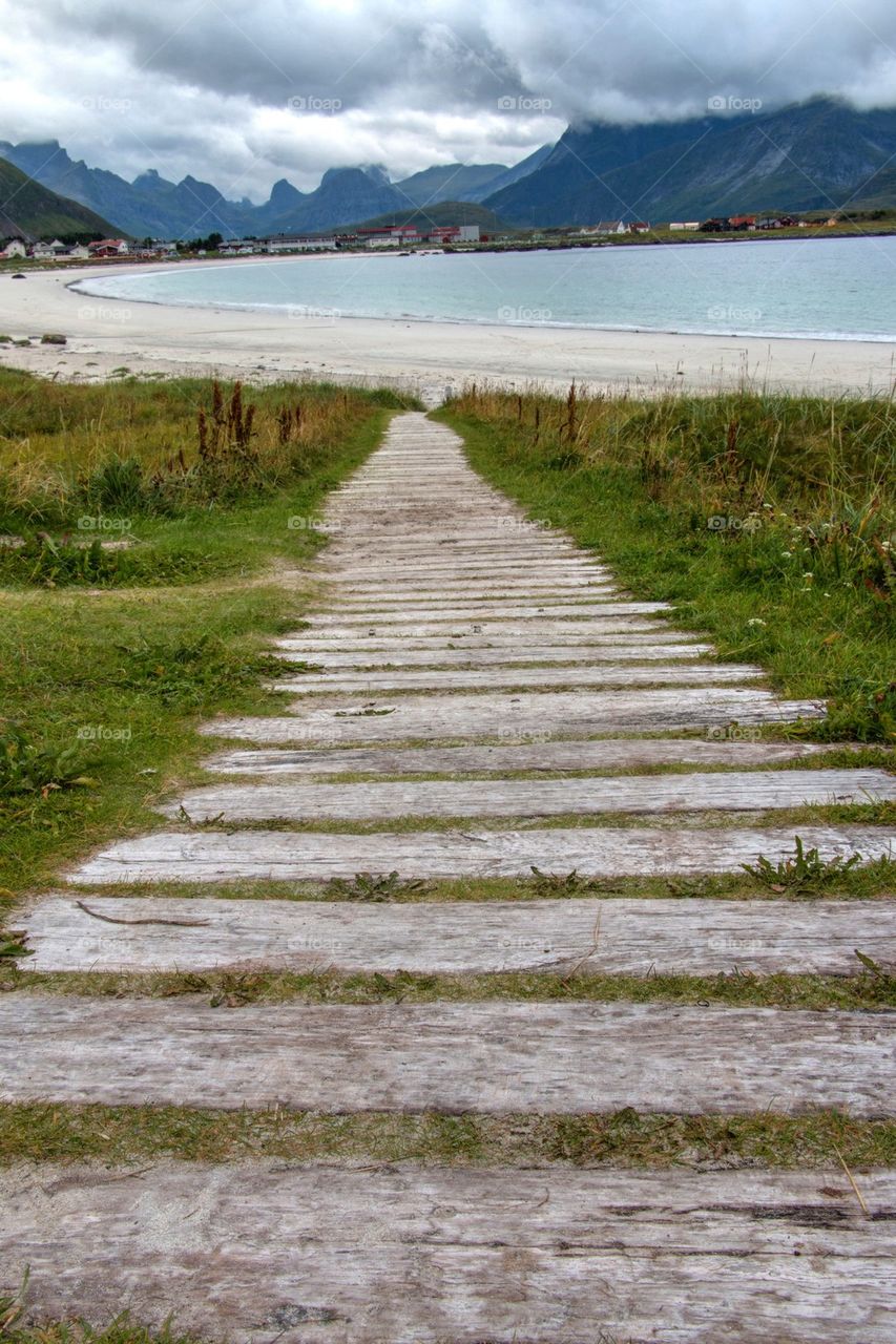 Steps to Ramberg beach 