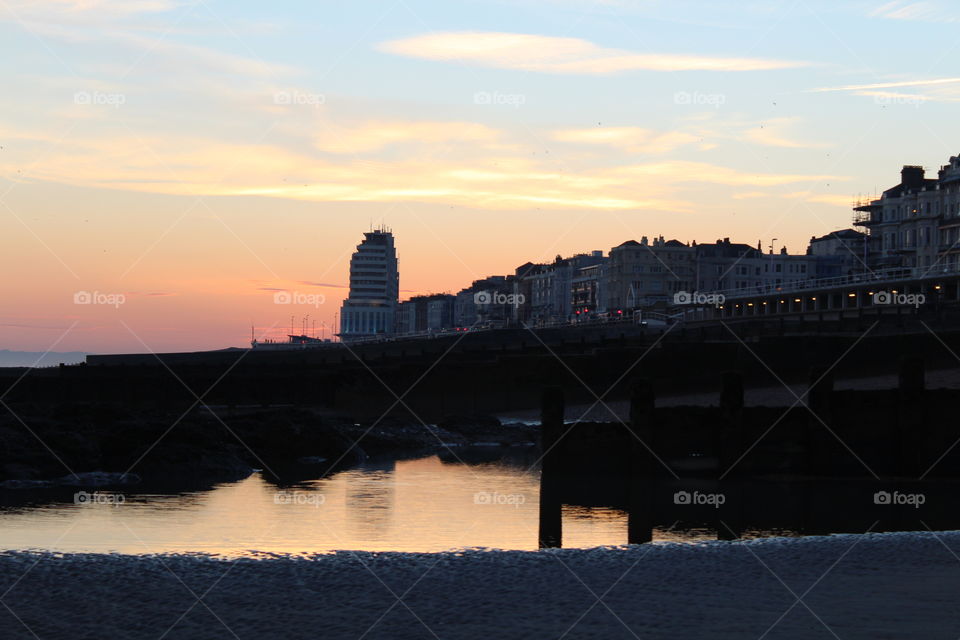No Person, Water, Architecture, Sunset, City