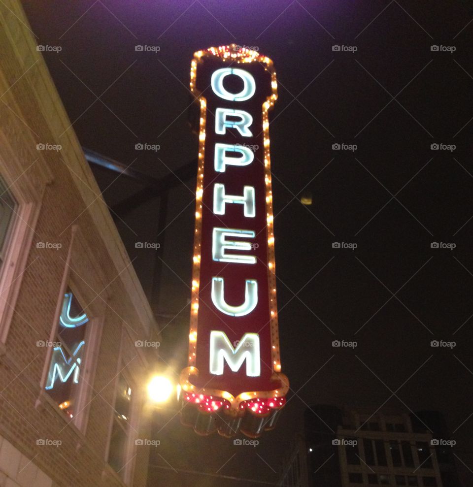 Orpheum Theater Sign Memphis