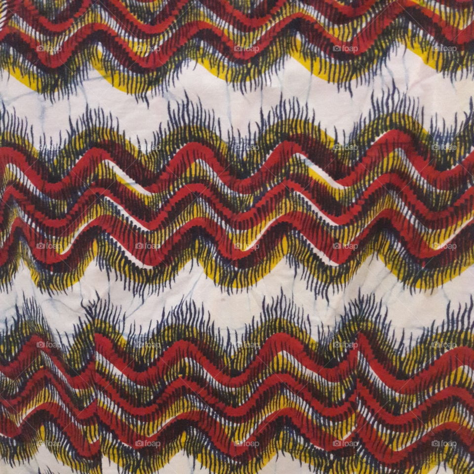 ethnic print of colorful waves