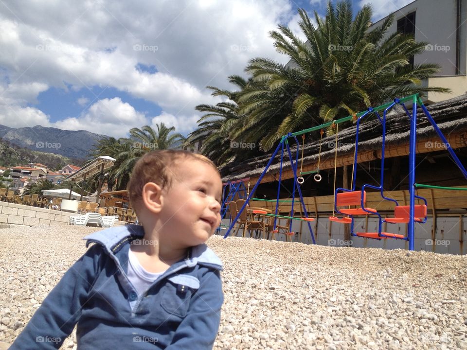 Beautiful day. Sunny day at the beach