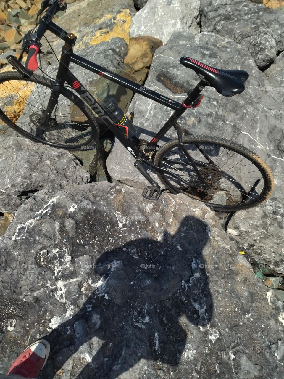 bike in the rock