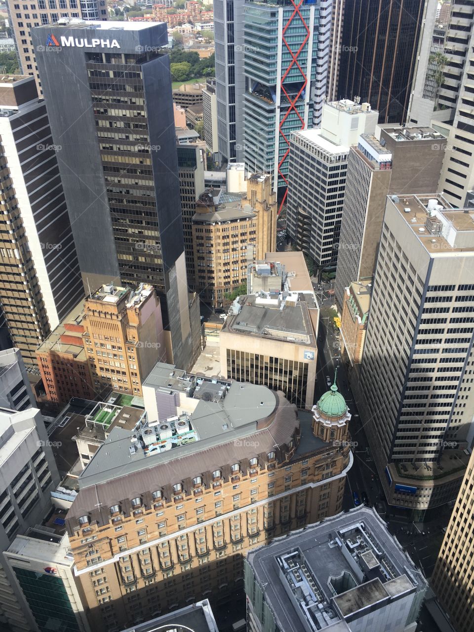 Sydney city top view central exterior 