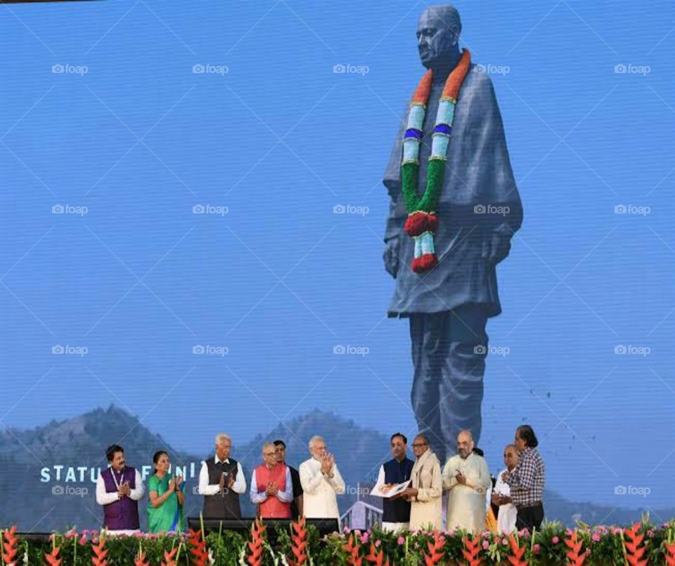 The Statue of Unity is a colossal statue of Indian statesman and independence activist Sardar Vallabhbhai Patel who was the first Home minister of independent India and the chief adherent of Mahatma  Gandhi.
