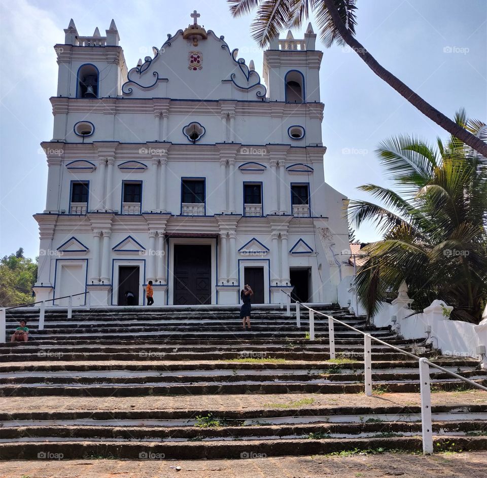 beautiful architecture with lines and shapes..Reis Magos Church, Goa