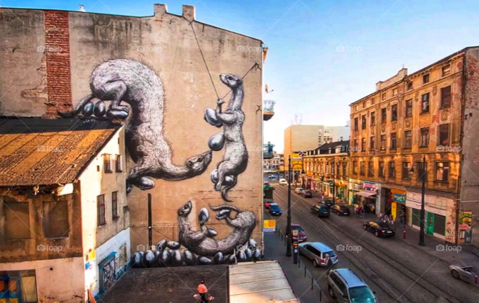 Spettacolari murales dal mondo. Lodz