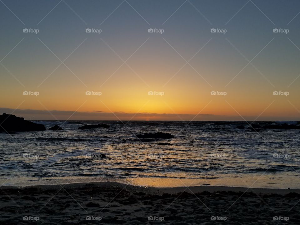 Asilomar beach sunset