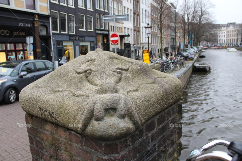 Face in stone