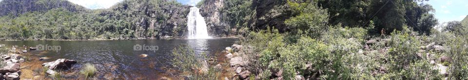 Panoramic waterfall