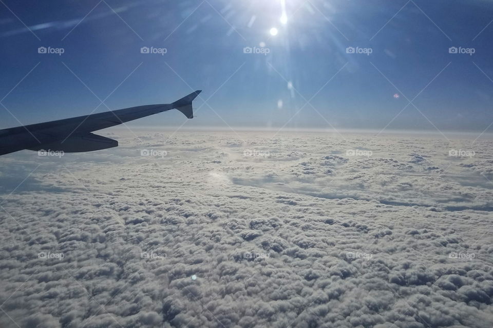 high in the sky