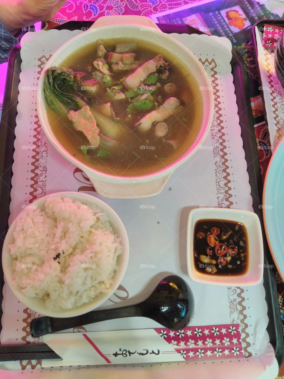 beef soup with rice