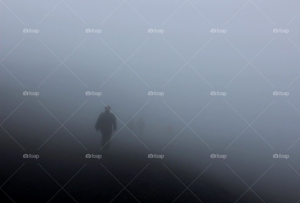 Hiking in the fog