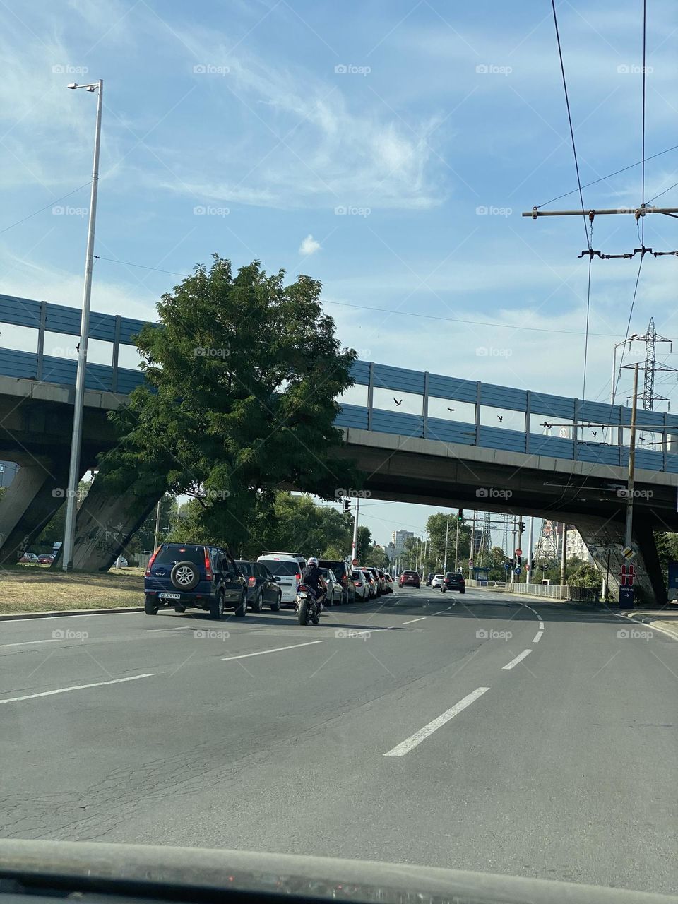 Motorcycle on the street 