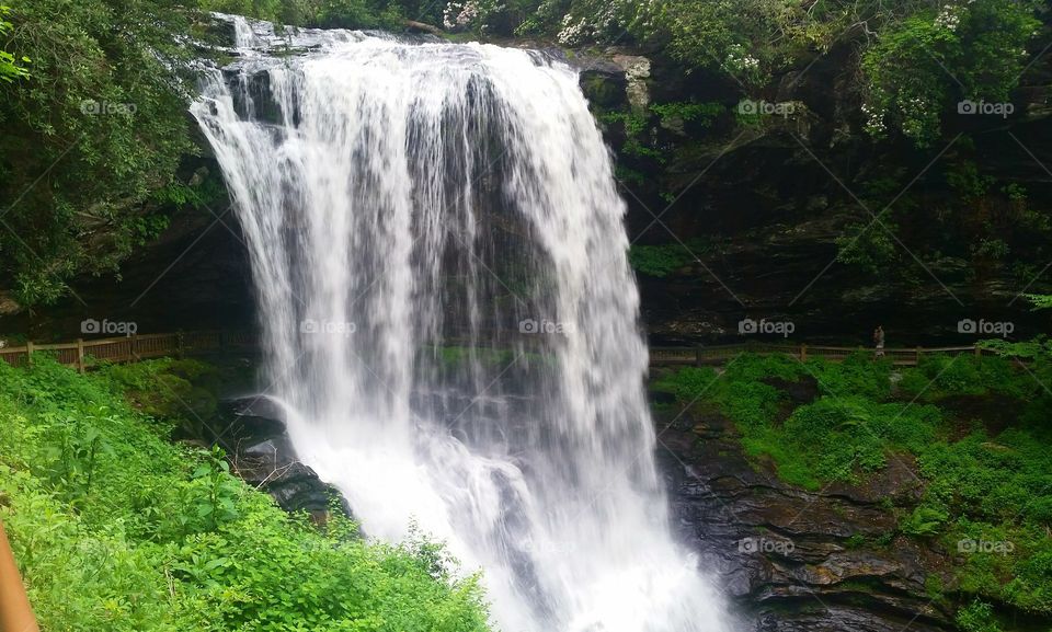 Dry falls waterfall in North Carolina