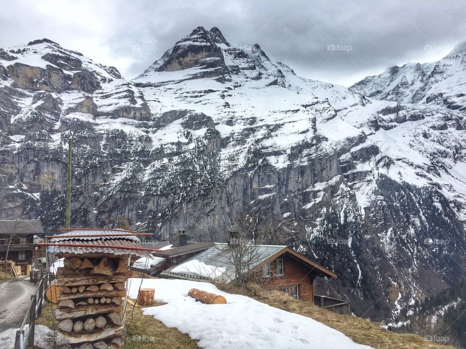 Atop a Swiss mountain village 