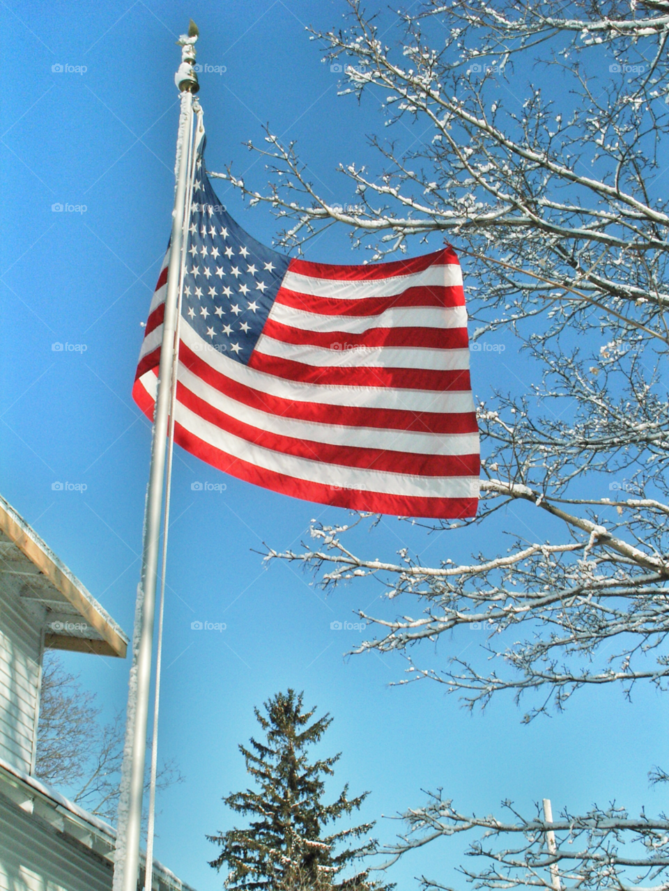 flags flag snow winter by somebeach