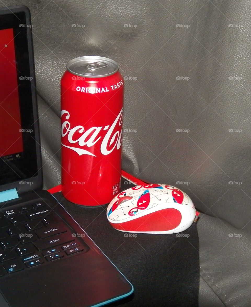 a coke and a work