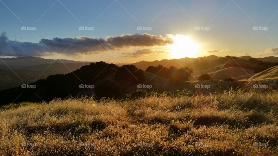 Sunset in Briones Regional Park, CA