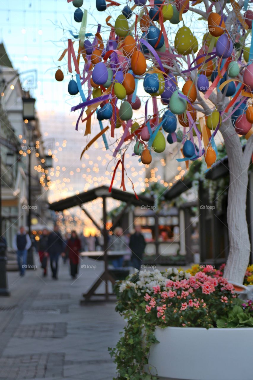 Easter decoration eggs tree