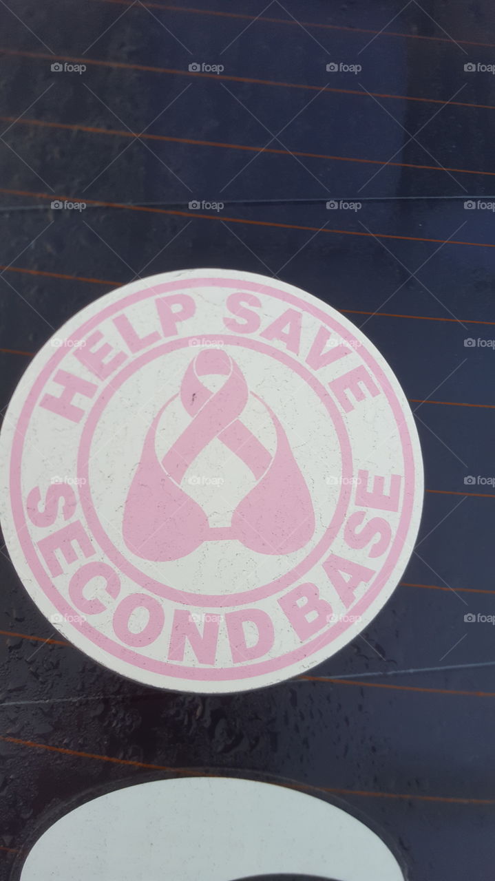 Funny Decal Save Second Base