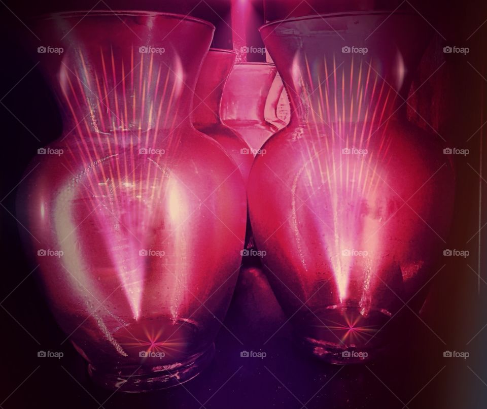 Pink vases