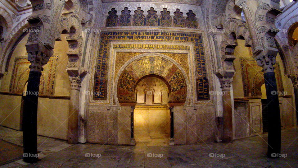 Islamic design at Mosque-Cathedral of Cordoba, Spain