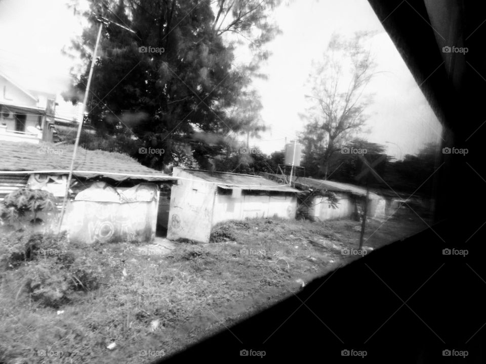 From behind the train window