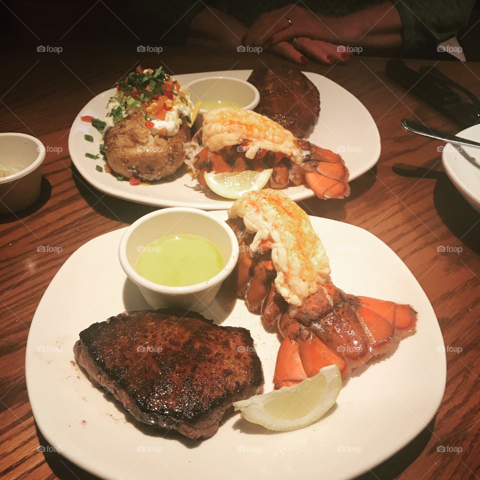 Dinner done right. Steak and lobster 👏