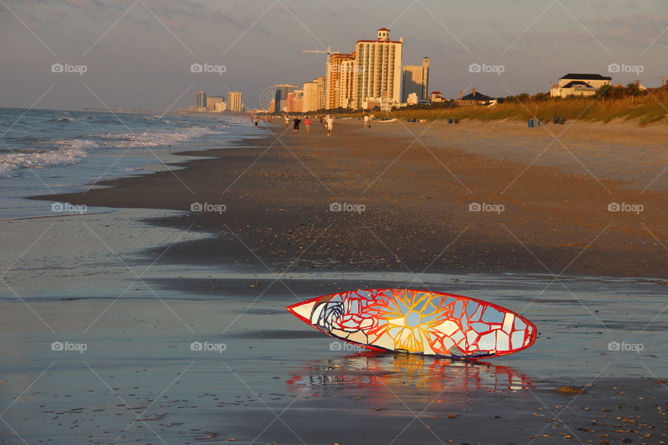 Mirrored Surfboard in Myrtle Beach