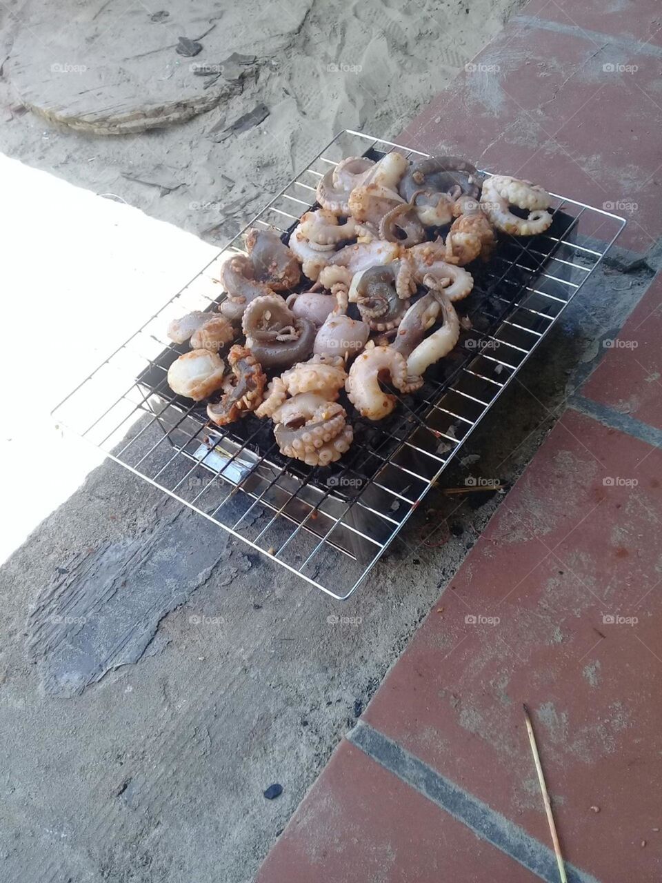 Bạch tuộc nướng.