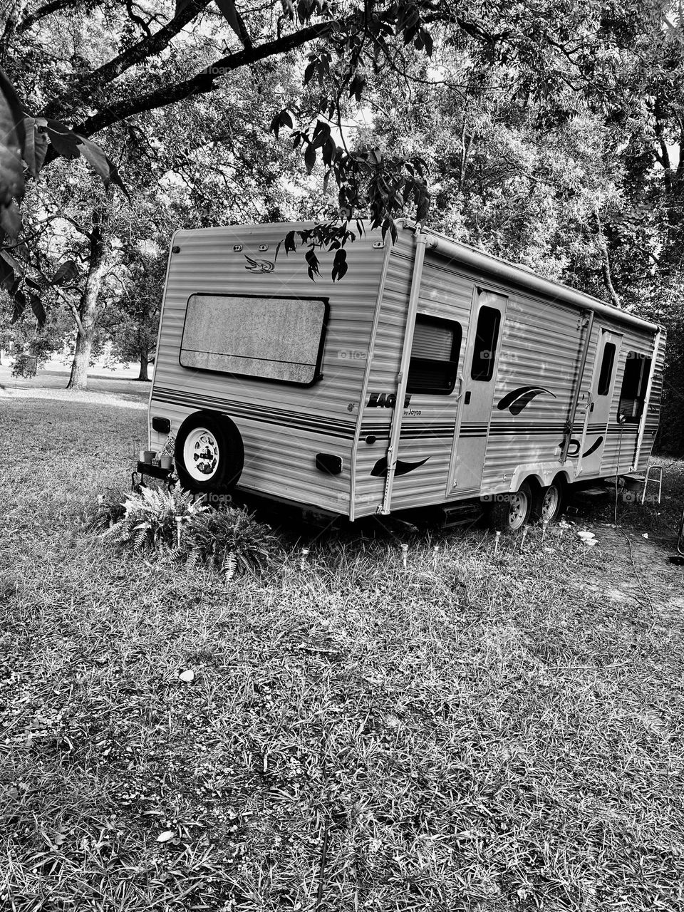 Our little country camper home. Small but we are very humble.