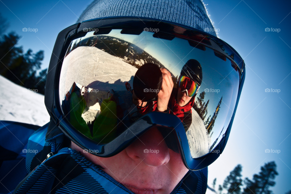 snow sport closeup glasses by comonline